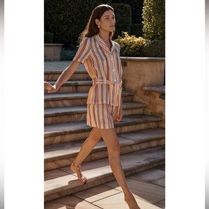 Ephemera Sunset Stripe Linen Short size 38